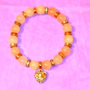 Juicy Couture Rose Color Quartz Beaded Bracelet